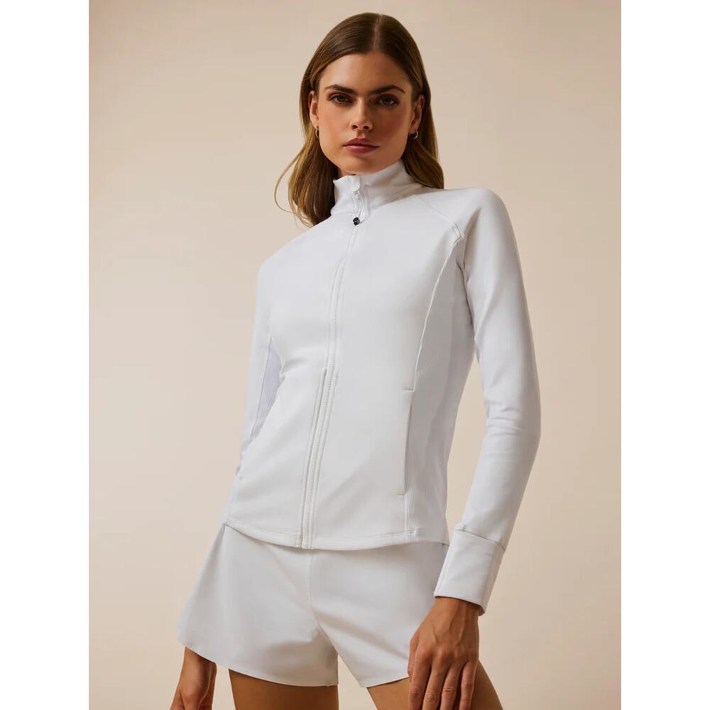 Greyson Women's Jacket sz XS Sequoia Zip White Lightweight P-Club Logo LSP22053